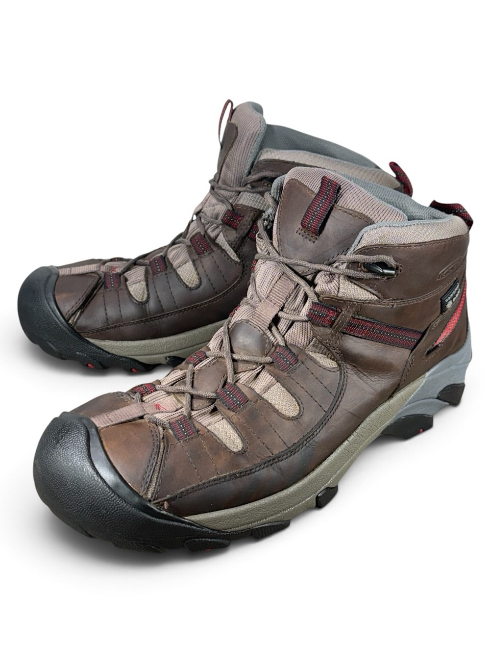 Keen Targhee II Mid Waterproof Hiking Boots Menโs Size 13 Brown Outdoor Trail